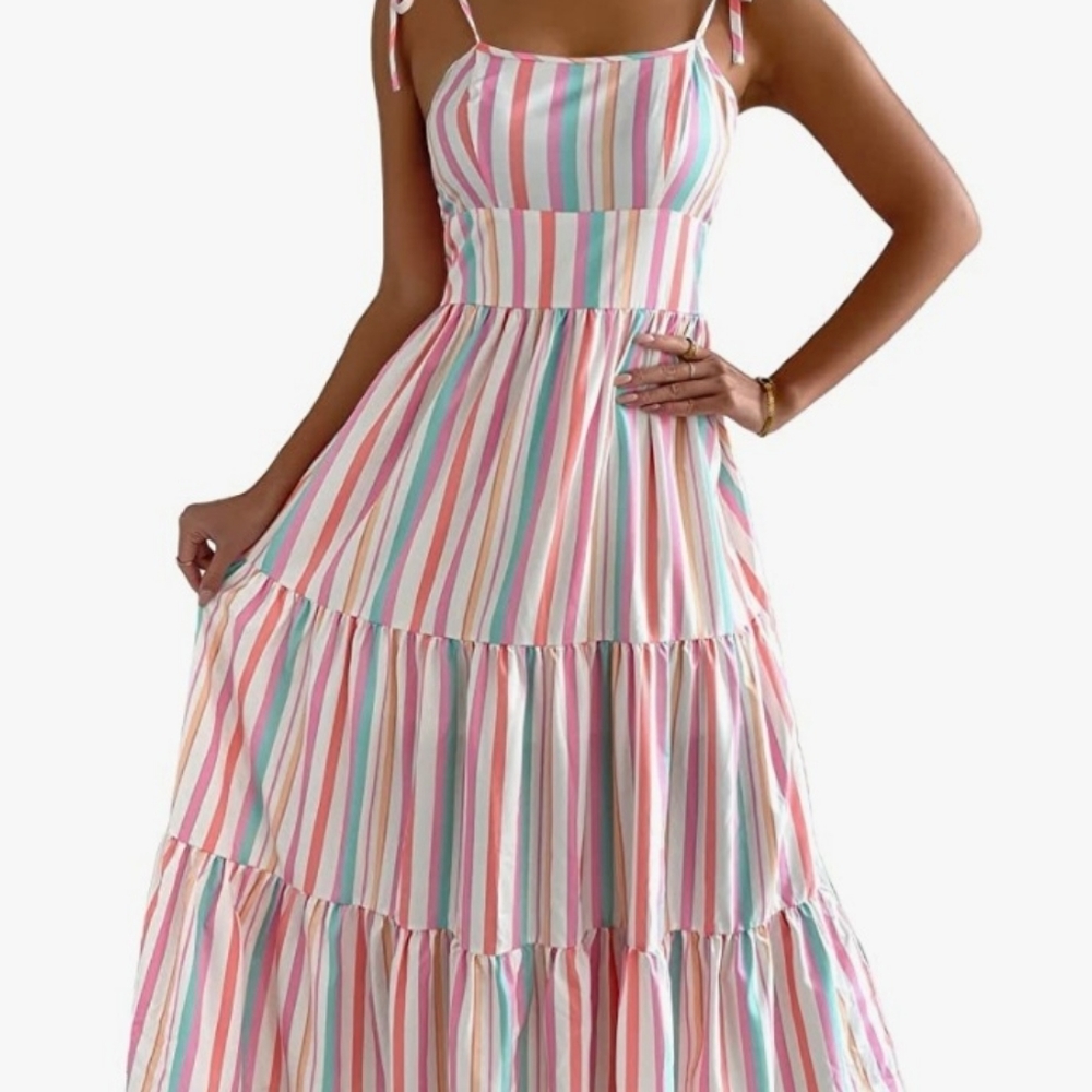 Wdirara women's stripped dress ,size small an they are multicolored